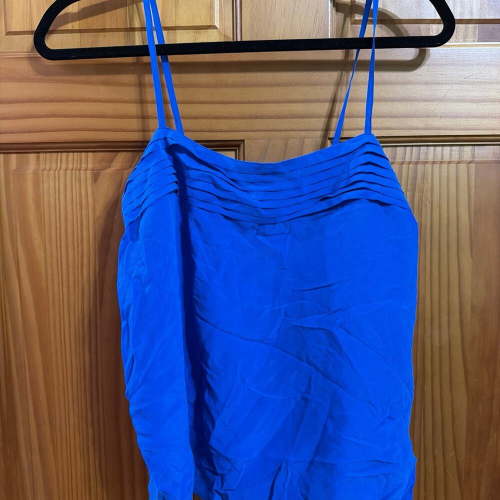 Dorman 100% Silk Blue spaghetti top Size L